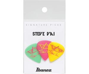 Ibanez b1000svgpy Steve Vai Firma Púas 3 Pack, verde/rosa/amarillo