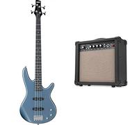 Ibanez GIO GSR180-BEM - Bajo eléctrico (4 cuerdas), color azul & Rocktile Scream-15 - Amplificador para guitarra