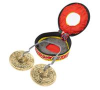 ibasenice 1 Campana de Platillo, Campana de Meditación para Ceremonias Religiosas con Bolsa de Almacenamiento, Tono Claro y Portátil para Mindfulness y Música Color Aleatorio