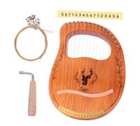 ibasenice 1 Juego 16 Lyal De Cuerda Lira Instrumento De Arpa De Mano Arpas Clásicas Arpa De Regazo Instrumento Musical Madera