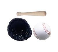 ibasenice 1 Juego Béisbol Miniatura para Casa de Muñecas Incluye Bate Guante y Decoración de Deportivos para Mini y DIY