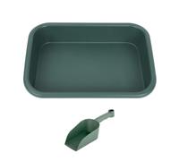 ibasenice 1 Juego de Bandeja de plástico para macetas con Pala, recolector | Soporte rectangular para macetas de 17x12 pulgadas para recoger el exceso de agua, bandeja organizadora para jardinería,
