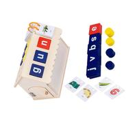 ibasenice 1 Juego De Bloques De Letras Alfanuméricos Juego Educativo De Ortografía del Alfabeto Cabina De Letras Palabras Ortografía Bloques De Aprendizaje De Letras Tarjetas De