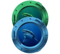 ibasenice 1 Juego De Pegatinas Luminosas De Pared Con Forma De Ojo De Buey Para Decorar Bebés Con Forma De Ballena Etiquetas Bonitas Etiquetas De Animales Marinos Calcomanías