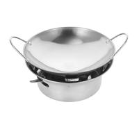 ibasenice 1 Juego Juego de Rejilla de Caldera Caliente Quemador Estufa de Alcohol Olla Caliente Cocina cámping Olla con Estufa Artículos para el hogar Acero Inoxidable Silver