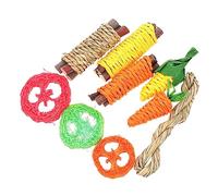 ibasenice 1 Juego Juguete De Hámster Juguetes De Enriquecimiento Juguetes De Hámster Juguete para Hámster Rechinar Los Dentición Pequeño Mini Suave Mascota Mastica Correoso De Madera