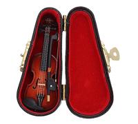 ibasenice 1 Juego Ornamento De Violín Cosas Instrumento Figura De Violines Mini Modelo De Violín Casa De Muñecas Violín Pequeño Violín Pequeño Trofeo Miniatura Delicado Madera