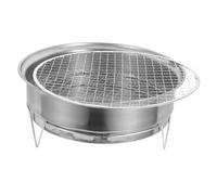 ibasenice 1 Juego Parrilla De Acero Inoxidable Barbacoa Exterior Portátil Carbón Pequeño Parilla Plegable Parrilla Al Aire Cámping Interrogatorio Intenso