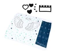 ibasenice 1 Juego Photo Blanket para El Mes De Bebé Unisex Apuntos De Sesión De Fotos para Bebés Fotográfica De Bebé De Memoria Foto Mantas De Cuna Franela