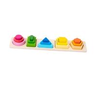 ibasenice 1 Juego Rompecabezas De Geometría Juguete De Bloques Geométricos para Juguete De Construcción para Bloques De Construcción Geométricos Bloques De Madera Colorful
