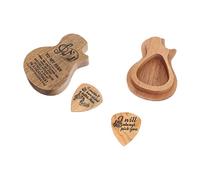 ibasenice 1 Juego Selecciones De Caja De Selección Púa De Bajo De Guitarra Soporte Para Púas De Guitarra Eléctrico Púa De Guitarra Púas De Pulgar Púa De Ukelele Banjo Música Amantes Madera