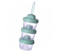 ibasenice 1 Pieza 3 caja de leche en polvo recipientes comida bebe Fórmula bebé mezclador de fórmula alimento Contenedor snack 3 compartimentos caja de almacenamiento apilable páginas Green