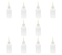 ibasenice 10 Botellas de Plástico Aplicador de Aguja para Dispensar Líquidos y Almacenar Pegamento, Ideales para Manualidades y Actividades Diarias