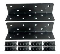 ibasenice 10 Conectores de escuadra en L para Muebles: Refuerzo de Esquina de Metal - Sujetador de ángulo Recto de 90 Grados con Tornillos para Refuerzo de Patas de Mesa y gabinetes