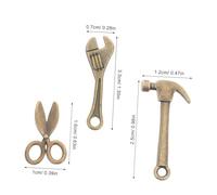 ibasenice 10 Juegos Realistic Mini Wrench Scissors Hammer For DIY Crafting and Model Hobbyists Creative Tiny Tool For Dollhouse Decorations