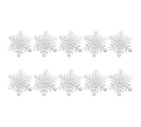ibasenice 10 Parches Bordados para Planchar Diseño Copo de Nieve, Parches de Ropa Decorativos, Apliques Adhesivos para Abrigos, Camisetas y Mochilas, Tamaño Mediano, Color Blanco, Paquete 1