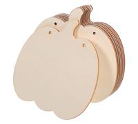 ibasenice 10 Piezas Adornos para Manualidades DIY de Madera para Halloween en Forma de Calabaza Piezas Pequeñas y Delicadas de Madera Beige en Hoteles y Hogares