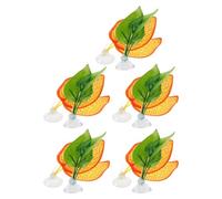 ibasenice 10 Piezas Betta Resting Leaves Artificial Fish Tank Plants Plastic Aquarium Decorations with Suction Cup For Betta Fish Breeding and Hiding Habitat