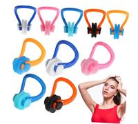 ibasenice 10 Piezas Clips Nasales para Natación con Estuche Compacto Accesorios para Surf y Previene Rendimiento Entrenamiento