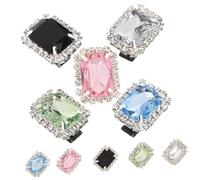 ibasenice 10 piezas Clips para Zapatos Retro con Piedras de Hebillas Desmontables para Decoración DIY Sneakers y Calzado Casual Accesorios de Moda para Bodas y Uso Diario