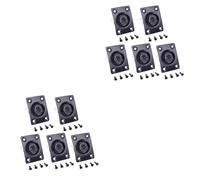 ibasenice 10 Piezas Conector De Salida De Guitarra Premio Jack Plaque De Sortie Guitarra Electrica Placa De Gato Cuadrada Jack Para Guitarra Guitare De Plaque De Sortie De Jack Soti Metal