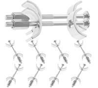 ibasenice 10 Piezas Conector de Unión para Muebles Junta de Encimera de Cocina 100mm Acero Galvanizado Plata Medio Luna, Estabilidad y Compatibilidad Flexible para Encimeras de Cocina