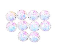 ibasenice 10 Piezas Cuentas Espaciadoras Artesanales para Joyería de Cristal Artificial Redondas de 8mm, Cuentas para Hacer Collares y Pulseras Diy, para Manualidades, Campanillas de Viento