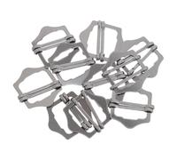 ibasenice 10 Piezas Hebilla de Ajuste del Cinturón del Chaleco Hebilla de Torre para Chaleco Metal Rectangular Plata 2cm 4 Posiciones Uso Diario