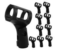 ibasenice 10 Piezas Pinzas Para Micrófono Abrazadera Para Micrófono Inalámbrico De Ángulo Ajustable Para Oficina Escenario Evento Podcast Clip De Soporte Ajustable