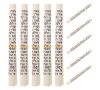 ibasenice 10 Rollos de Mezuzá Kosher de Papel Resistente 7,5 X 1 Cm, Pergaminos Judíos con Oraciones para Adorno Religioso de Puertas y Viviendas Israelíes