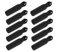 ibasenice 10 Tapas Vertedoras de Goma para Botellas de Licor, Ligeras y Fáciles de Llevar, Ideales para Bares y Bodegas, Pack de 10 Unidades Negras