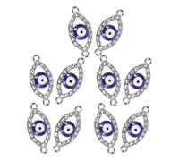 ibasenice 10 Unidades Colgante de Amuletos de Cuentas de Mal de Ojo Azul para Hacer Pulseras y Collares Aleación Duradera Diseño Único para Mujer y Manualidades