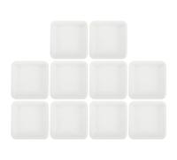 ibasenice 10 unids barcos de pesaje de plástico desechables para laboratorio cuadrado apilable resistente a productos químicos medición precisa