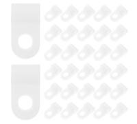 ibasenice 100 Piezas Clip de Montaje para Gestión de Cables de Pvc Blanco Estructura Fuerte y Fijación por Tornillos, Adecuado para Cables de 3/16 Pulgadas en Salones y Patios