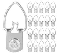 ibasenice 100 Piezas Colgadores de Cuadros Anilla en D de Hierro Electrochapado Plata, Alta Dureza y Superficie Lisa, Ideales para Colgar Marcos en Paredes de Yeso en Hogar u Oficina