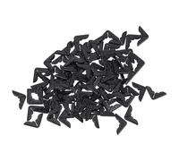 ibasenice 100 Protectores de Esquinas Metálicas de 14 Mm para Libros y Álbumes, Color Negro Diseño Vintage, Triángulos Decorativos Resistentes para Scrapbooking y Manualidades