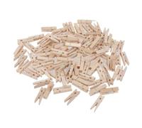 ibasenice 100 Unidades Mini Pinzas de Madera Ropa y Papel Fotográfico, 3cm, Ligeras y Multiusos para Showers y Manualidades