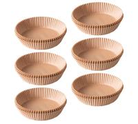 ibasenice 100piezas Papel para Freidora de Aire Resistente al Calor Antiadherente de Bases Redondas para Horno y Barbacoa Accesorios Prácticos para Cocina Casa y Restaurante
