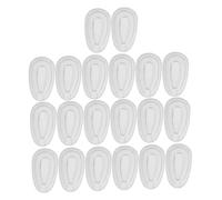 ibasenice 10pares Almohadillas Nasales De Silicona Suaves Transparentes Forma De Lágrima Antideslizantes Para Gafas De Sol Inserto Para Puente Nasal Repuesto Para Nasales De Gafas