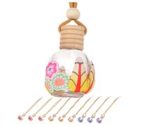 ibasenice 10piezas Botellas De Perfume De Arcilla Para Coche Colgantes De Arte Moderno Botellas Vacías De Aceite Esencial Para Aromaterapia Del Coche Decoración Para Automóvil