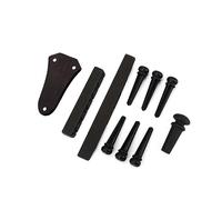 ibasenice 10piezas Ébano Cubierta del Tensor para Guitarra Acústica Incluye Clavijas de Puente Cejuela y Cubierta del Tensor de Alma para Uso Profesional