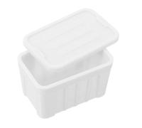 ibasenice 12 para Casa de Muñecas con Tapa Contenedor Plástico Decorativo para Accesorios de Paisaje en Miniatura y Organización de Estanterías Adecuado para Dioramas y Coleccionistas