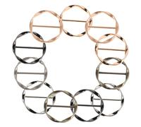 ibasenice 12 piezas Clips de Camisa de Metal para Fijar Dobladillo Hebillas de Bufanda Redondas para Mujer Accesorios Resistentes y Estilosos para Vestidos y Camisetas