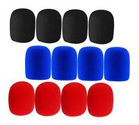 ibasenice 12 Piezas Funda De Esponja Prueba De Viento Para Micrófono Protectores De Micrófono No Desechables Para Uso Ktv Escenario De Transmisión