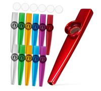 ibasenice 12 Piezas Kazoos De Metal Para Adultos Instrumento Trompeta Kazoo Instrumento De Boca Para Principiantes y Amantes Música