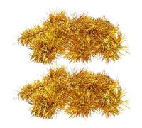 ibasenice 12 Pompones Metálicos Dorados para Animadoras Infantiles Banda Elástica para Muñeca Accesorios Reutilizables para Baile Deportes y Eventos de Animación