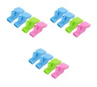 ibasenice 12piezas Extensión De Grifo De Silicona Para Lavado De Manos Garganta y Cepillado De Dientes Cubierta De Salida De Agua Portátil Para Cocina y Baño Azules Pastel