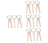 ibasenice 12piezas Llaveros Forma De Baquetas De Batería Colgante Creativo Para Claves y Accesorios De Decoración De Bolsas Para Amantes Música