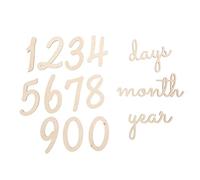 ibasenice 14 Piezas Sesión De Fotos De Recién Nacido Adornos De Madera Accesorio De Foto Pintura De Bricolaje Astillas De Madera Accesorios Para Fotos La Señal Bebé Número Feliz Cumpleaños