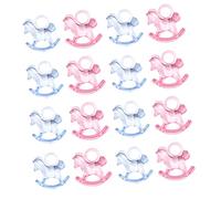 ibasenice 144piezas Mini Adorno De Caballo Balancín Acrílico Translucido Para Decoración De Escritorio Para Fiestas De Bienvenida Bebés y Decoraciones De Mesa
